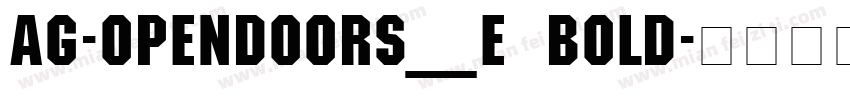 AG-Opendoors_E Bold字体转换